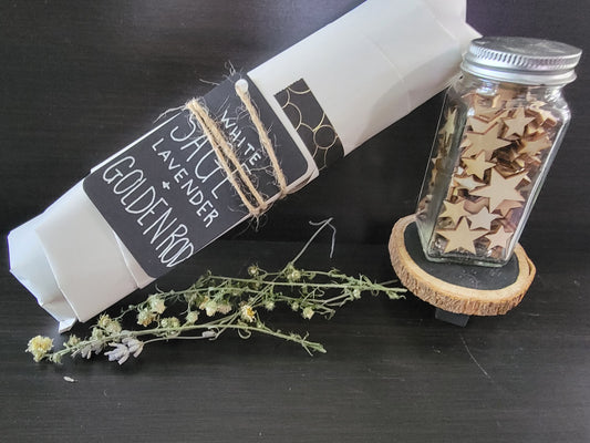 White Sage, Lavender and Goldenrod Cleansing Wand